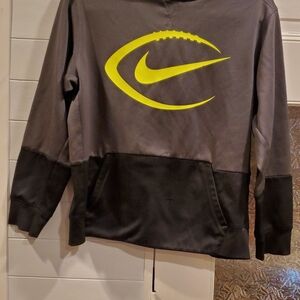 Youth Nike Black/Grey and Yellow Dri Fit Pull Over w/Nike Graphic Logo  XL